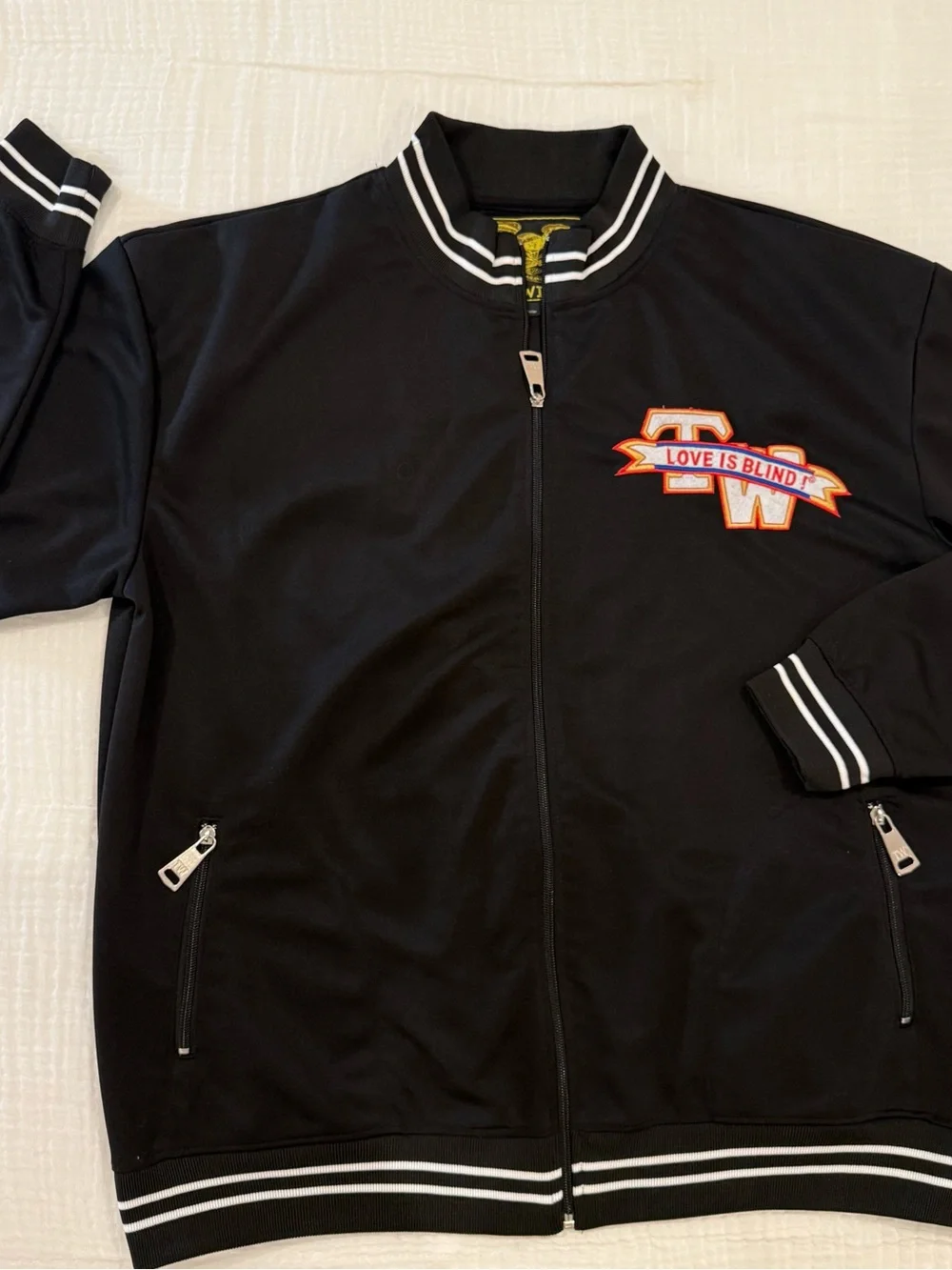 Tommy Wiseau The Room Official Track Jacket Black Zip 2XL Love Is Blind